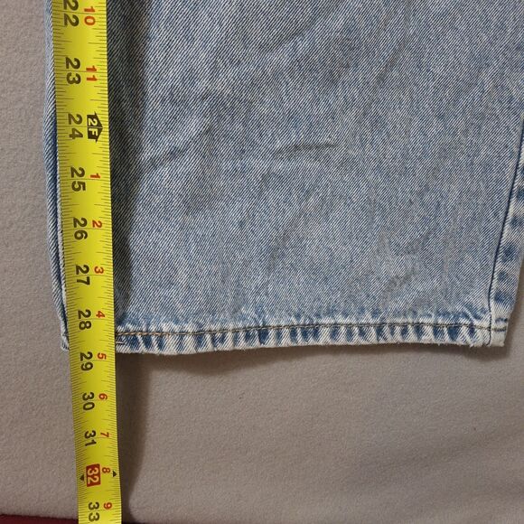 Levis 94 Baggy Wide-Leg Jeans Womens 25 27x29 Blue Denim Cotton Distressed - Picture 7 of 15